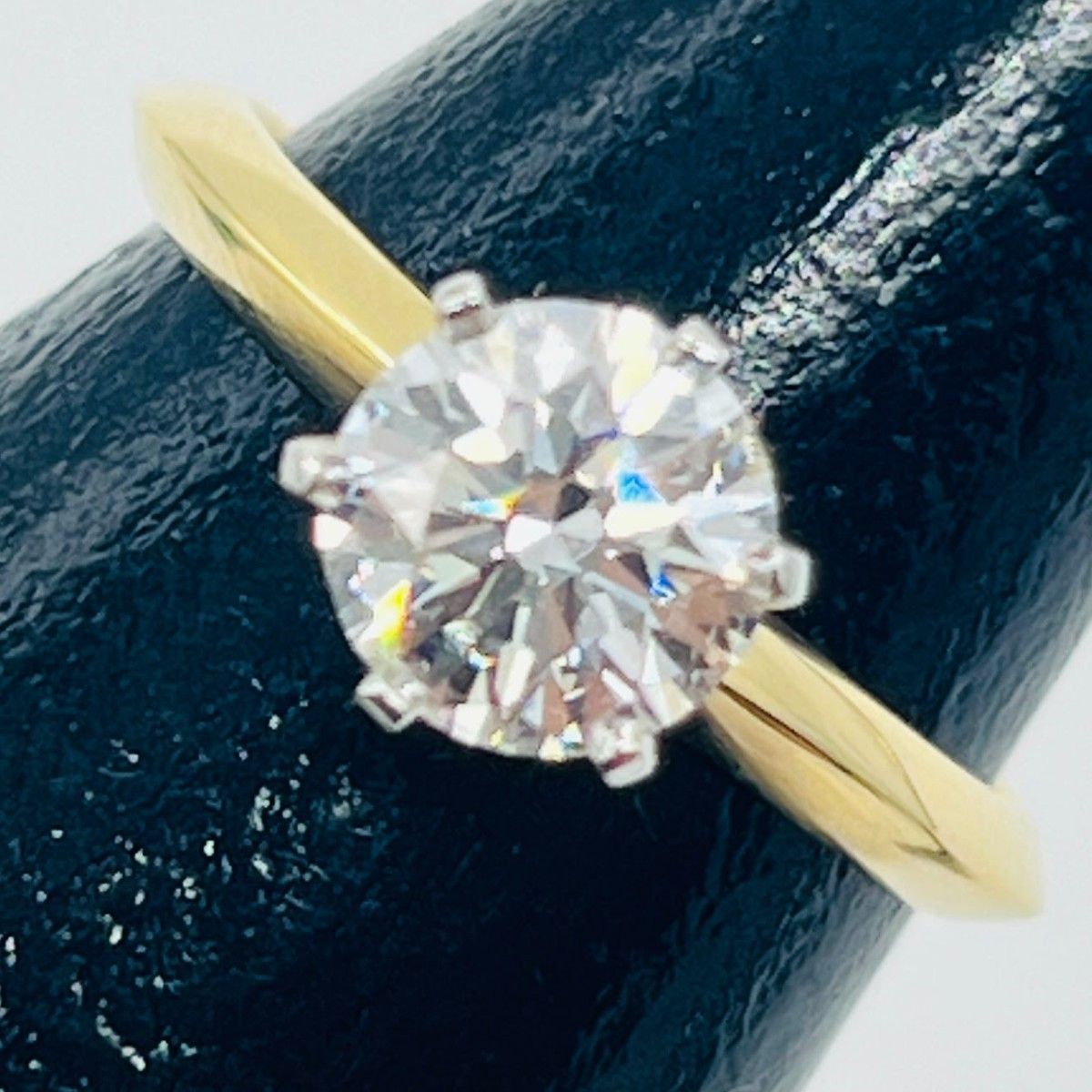 新品磨き　ティファニー ソリテール ダイヤモンド リング 1.04ct 750 Pt950 イエローゴールド×プラチナ 441,000円