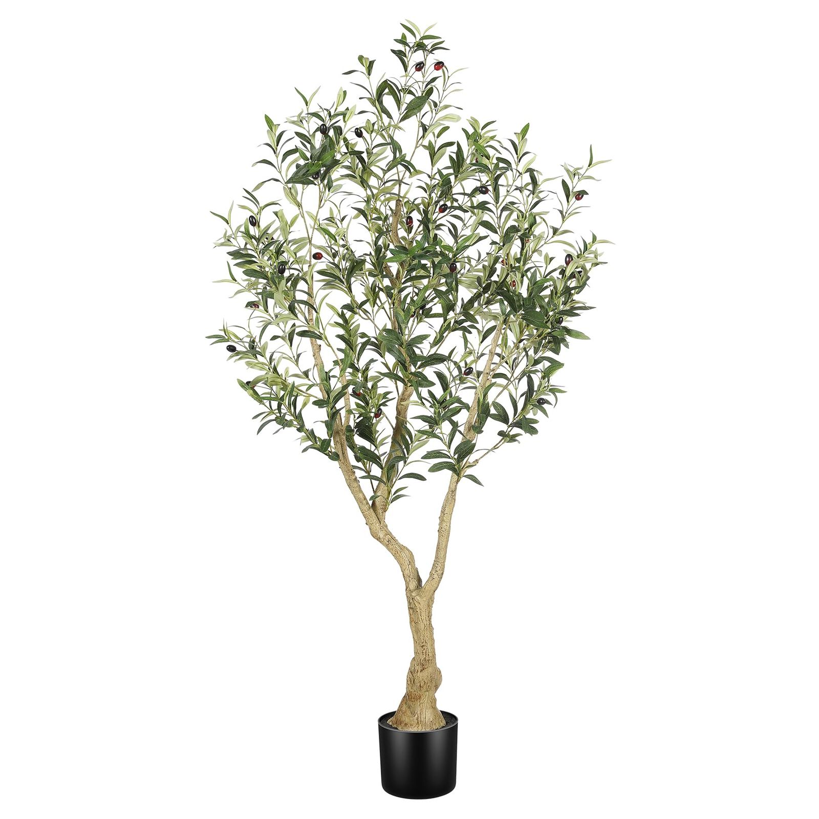 LYERSE フェイクオリーブの木 150cm 大樹冠タイプ 観葉樹 光触媒 大型フェイクグリーン 人工観葉植物 鉢植え 室内インテリア 玄関・リビング・オフィス装飾ｍａ d3cb8d1a