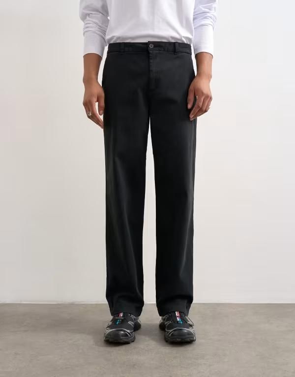 トップマン メンズ ボトムス カジュアルパンツ Topman straight chinos Black ブラック 14,610円