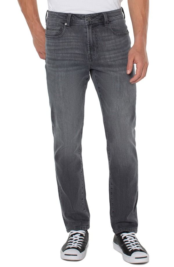 リヴァプール ロサンゼルス メンズ ボトムス デニムパンツ ストレート ジーンズ Liverpoolos Angeles Kingston Slim Straight Leg Jeans Greyst