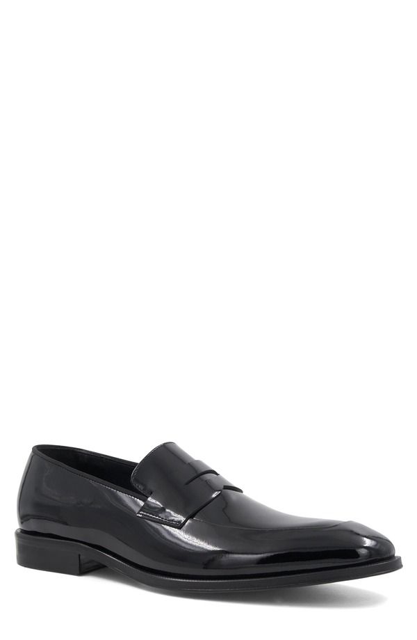ブルーノマグリ メンズ シューズ レザー ローファー Bruno Magli Maioco Sera Patent Leather Apron Toe Penny Loafer Black Paten