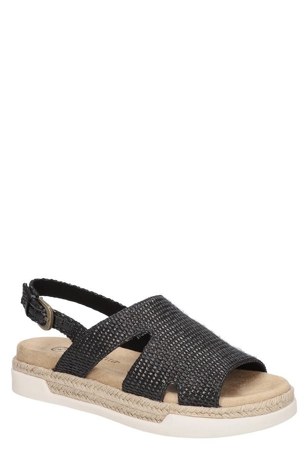 ベラヴィータ レディース シューズ サンダル Bella Vita Kato Espadrille Slingback Sandal BlackBlack Texture ブラック