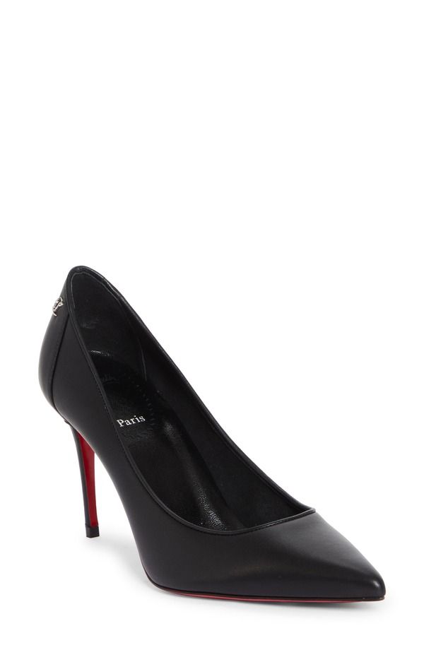 クリスチャン・ルブタン レディース シューズ パンプス Christian Louboutin Sporty Kate Pointed Toe Pump B439 Black Lin Black ブラ