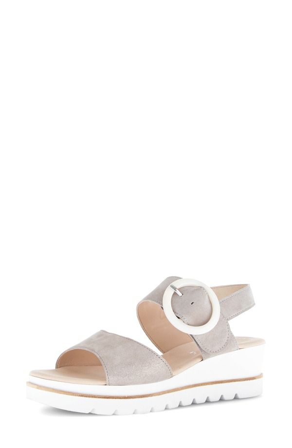 ガボール レディース シューズ サンダル Gabor Quarter Strap Wedge Sandal Puder