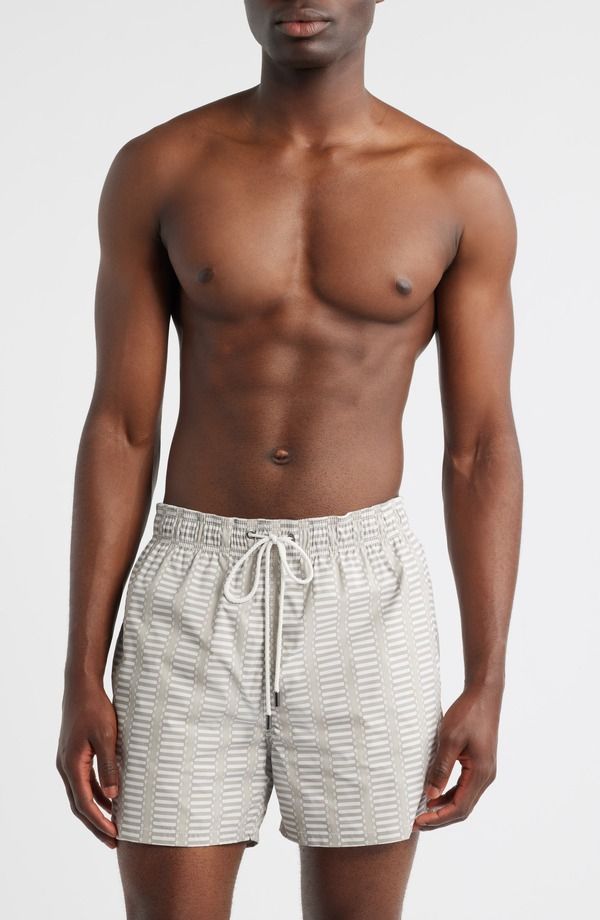 ブガッチ メンズ 水着 ハーフパンツ・ショーツ プリント Bugatchi Cruz Geo Print Swim Trunks Desert 27,170円