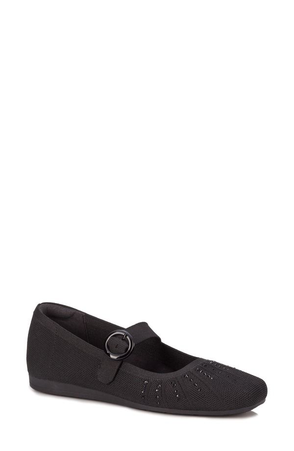 ロスハンマーソン レディース シューズ パンプス Ros Hommersonaomi Mary Jane Flat Black Rhinestone Knit ブラック