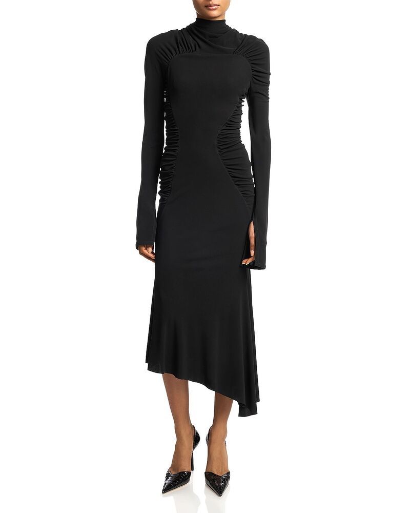 ヴィクトリア ベッカム レディース トップス ワンピース Victoria Beckham Long Sleeve Gatheredress Black ブラック