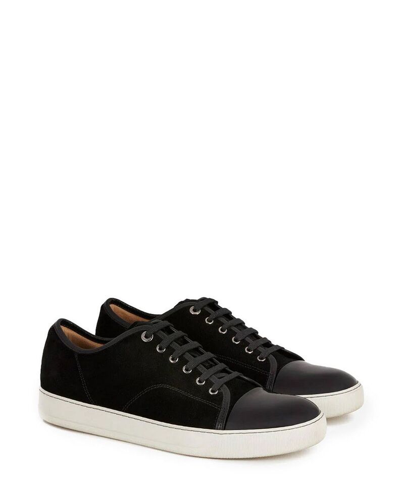 ランバン メンズ シューズ スニーカー スエード レザー Lanvin Mens DBB1 Suede and Patent Leather Sneakers Black ブラック