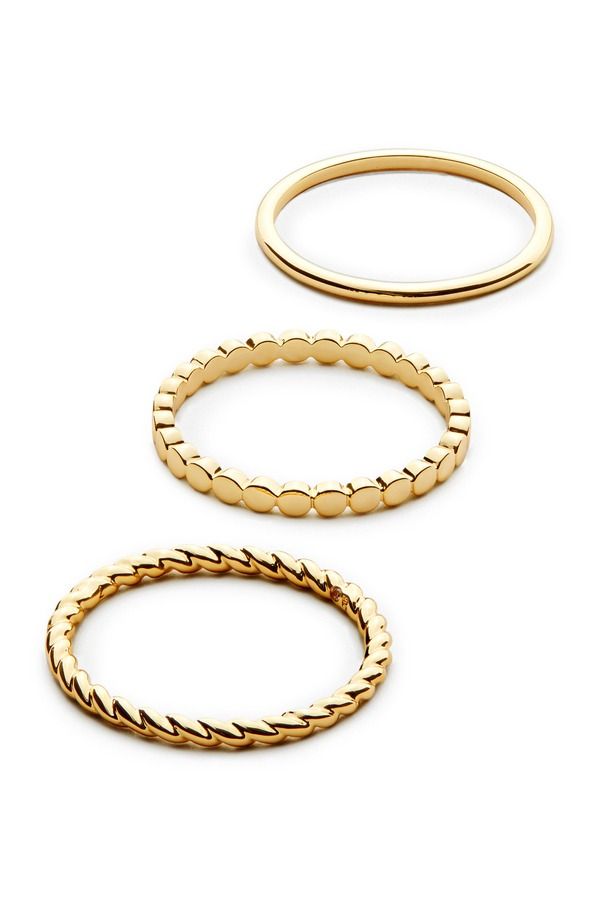 アナルイサ レディース アクセサリー 指輪 Ana Luisadrianna Set of 3 Band Rings Gold ゴールド