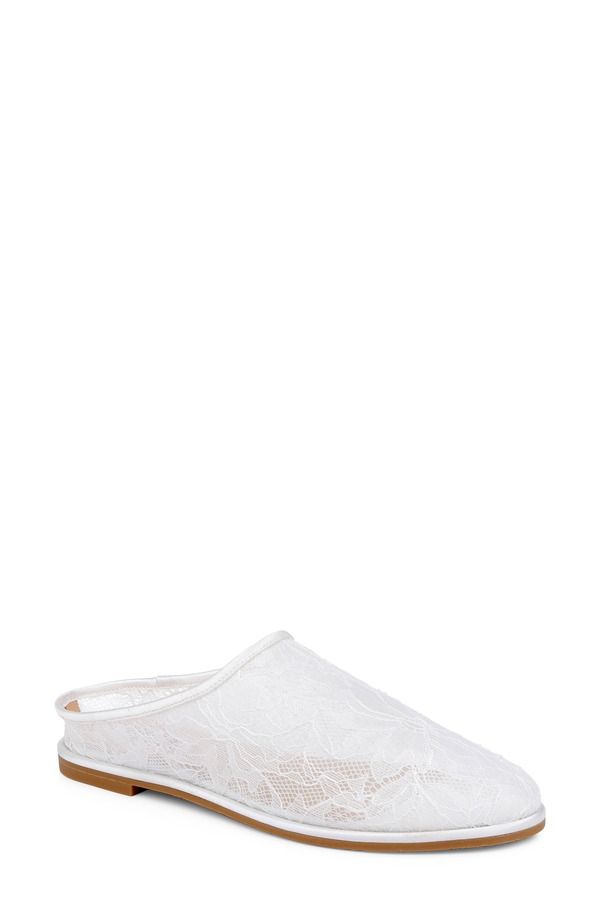 バッドグレイミッシカ レディース シューズ パンプス Badgley Mischka Collection Yumi Mule Women WHITE LACE ホワイト