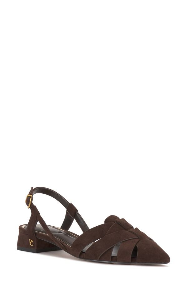 ヴィンスカムート レディース シューズ パンプス Vince Camuto Vinesha Slingback Pointed Toe Pump Women BROWNIE