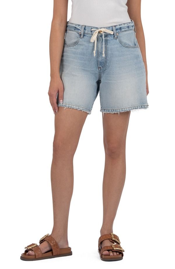 カットフロムザクロス レディース ボトムス デニムパンツ ドローコードウエスト ショートパンツ KUT from the Klotholly Drawstring Waist Mid Thigh De 22,110円
