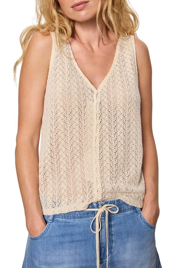 サンクチュアリー レディース トップス シャツ ベスト セーター Sanctuary No Rush Front Button Sweater Vest COLLAGEN WHITE ホワイト 12,586円
