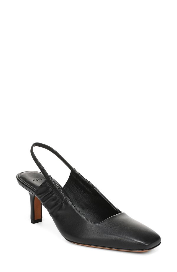 ヴィンス レディース シューズ ヒール レザー Vince Ven Leather Slingback Pump BLACK ブラック
