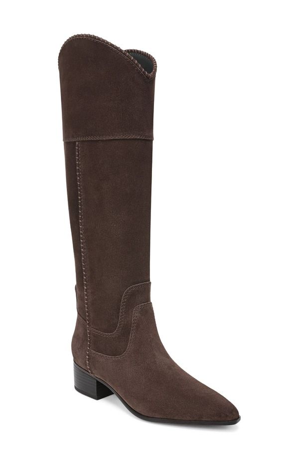 サルトバイフランコサルト レディース シューズ ブーツ・レインブーツ SARTO by Franco Sarto Finleah Knee High Boot Women DARK BROWN ブラウ