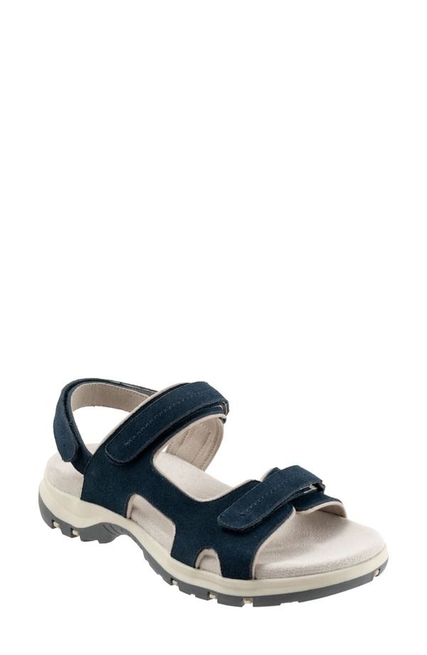 ソフトウォーク レディース シューズ ヒール サンダル SoftWalk Olani Slingback Sandal Women NAVY SUEDE ネイビー