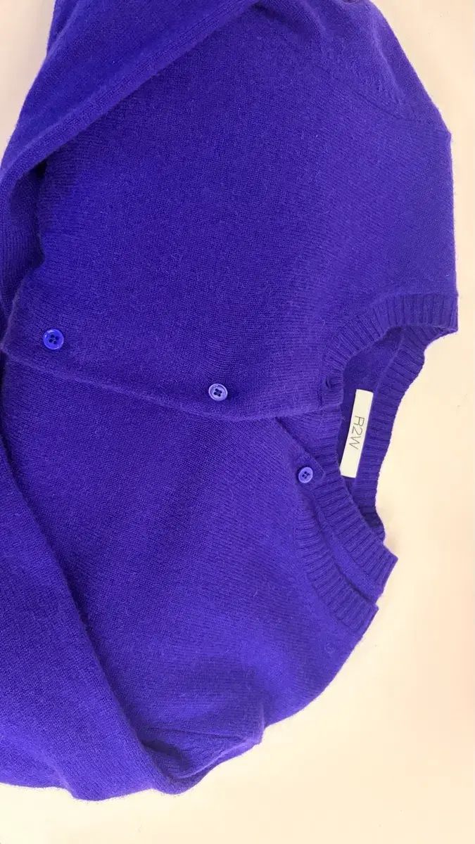 R2w レイナ カシミアカーディガン 半袖 SET 2サイズ PURPLE パープル
