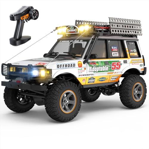 DEERC オフロード ラジコンカー 1/18 クローラー 4WD フルプロポ LED4モード 40分走行 2.4GHz 国内認証済 オレンジ | 岩場や段差をじっくり攻略できる本格RC、実車のようなクローリングを体験、クローリングを楽しみたい方やアウトpms 9,810円