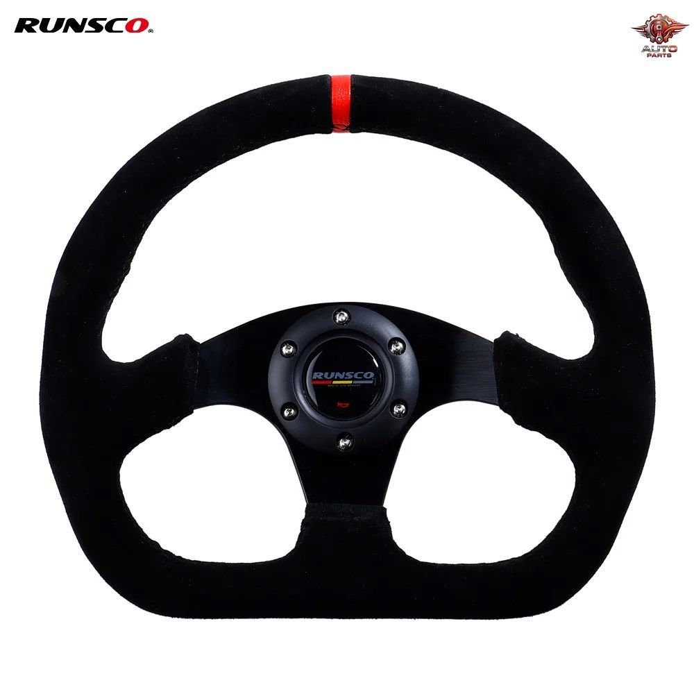 330MM13INCH RACING DRIFT FLAT STEERING WHEEL STITCHING STEERING WHEEL CAR AND SIMULATION RACING GAME 6,838円