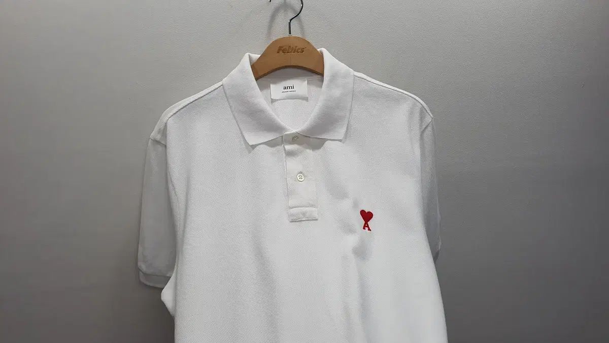 (正規品) AMI アミ 半袖 カラーTシャツ Lサイズ (横55 縦70)
