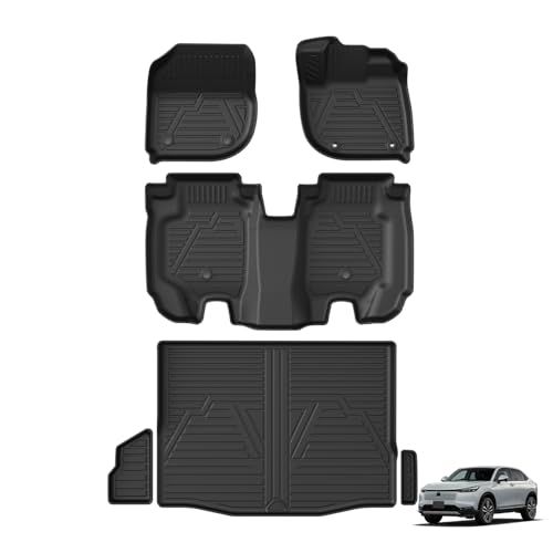 Virauto ホンダ ヴェゼル RV系 3D フロアマット ラゲッジマット フルセット RV3/RV4/RV5/RV6 2021年4月~ VEZEL 専用設計 トランクマット カーマット TPE 滑り止め 防水 キズ&汚れ防止 耐摩擦 取付簡単 お手入pms