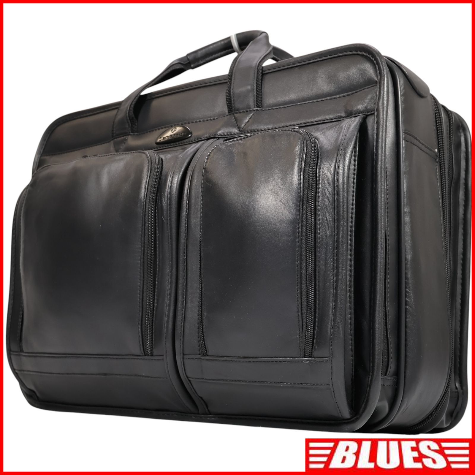 Samsonite サムソナイト ビジネスバッグ 2way ショルダーバッグ 黒 本革 ブリーフケース レザー メンズ レディース ブリーフケース一覧←SEULB屋着古← HS871