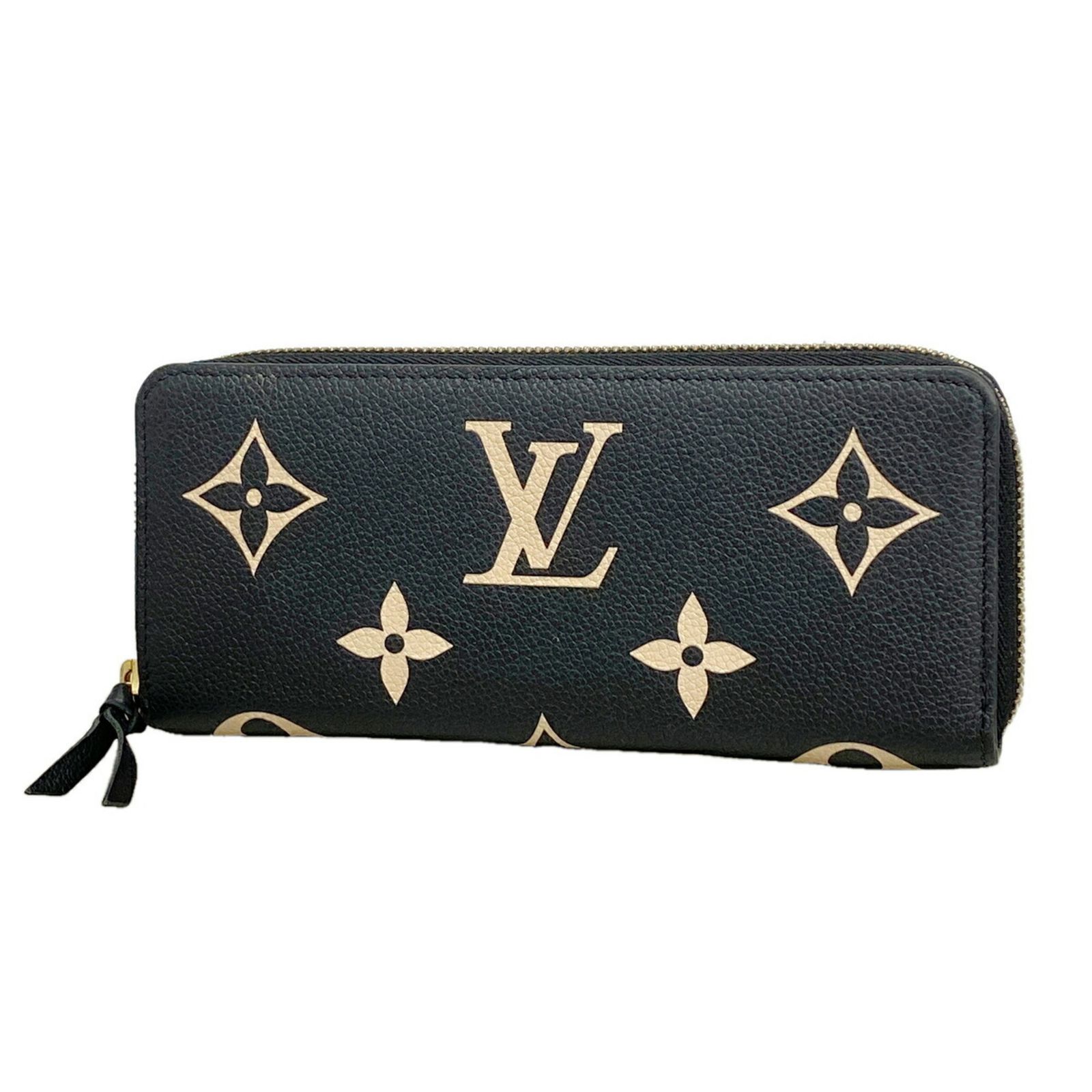 ルイ・ヴィトン(Louis Vuitton) ルイ・ヴィトン 長財布 モノグラム・アンプラント バイカラー ポルトフォイユクレマンス M82338 ノワール ベージュレディース