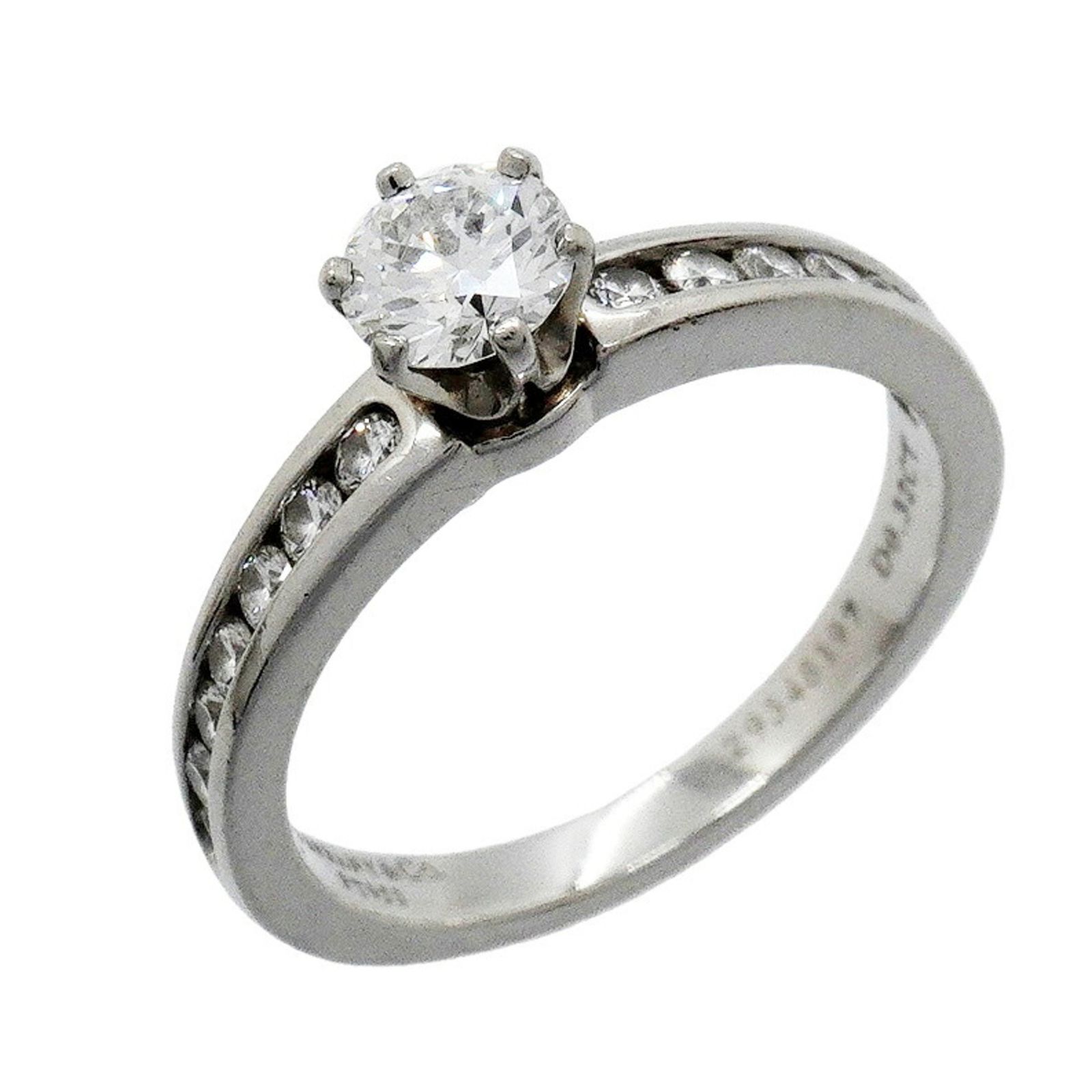 ティファニー(Tiffany) ティファニー リング ソリティア チャネルセッティング Pt950 プラチナ ダイヤモンド 0.32ct 6.5号レディース