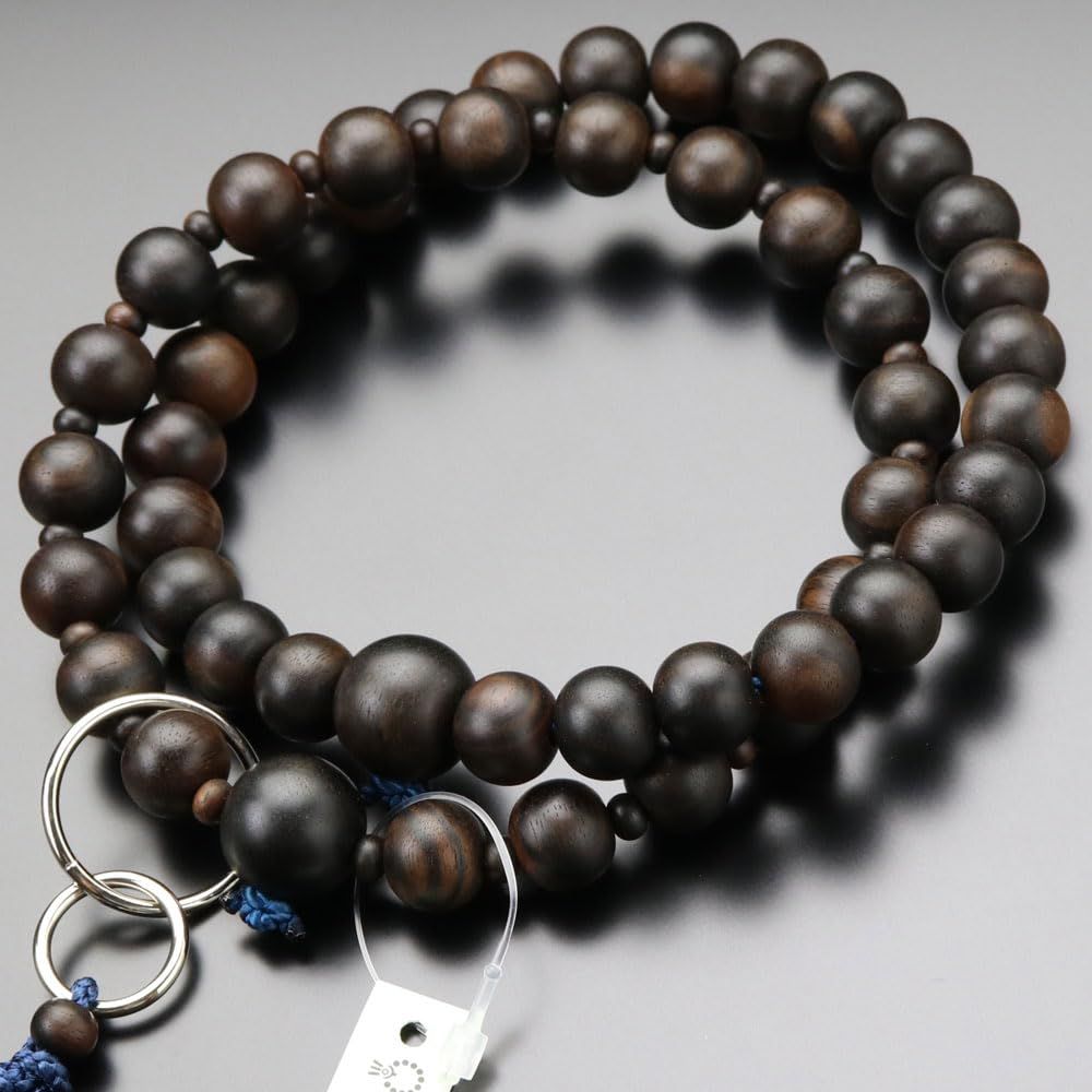 【新品】浄土宗 数珠 男性用 三万浄土 縞黒檀（艶消し） 並環 梵天房【本式数珠 京念珠 京都 天然木 木製 葬式 葬儀 法事 法要 マイ数珠 2000300200610】 3811c160 7,128円