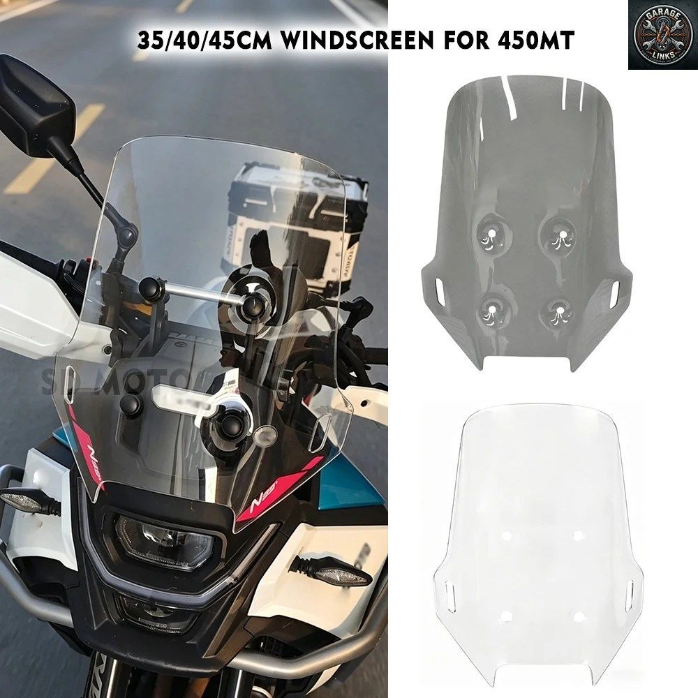 35/40/45CM MOTORCYCLE WINDSHIELD HEIGHTENING AND WIDENING WINDSCREEN WIND CFMOTO 450MT MT450 MT 2024 - 26