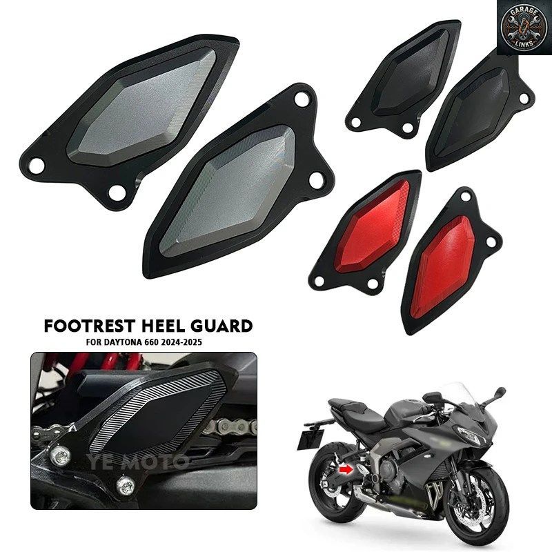 DAYTONA660 MOTORCYCLE FOOTREST HEEL GUARD COVER REARSETS FOOT REST PEG PROTECTOR 2024-
