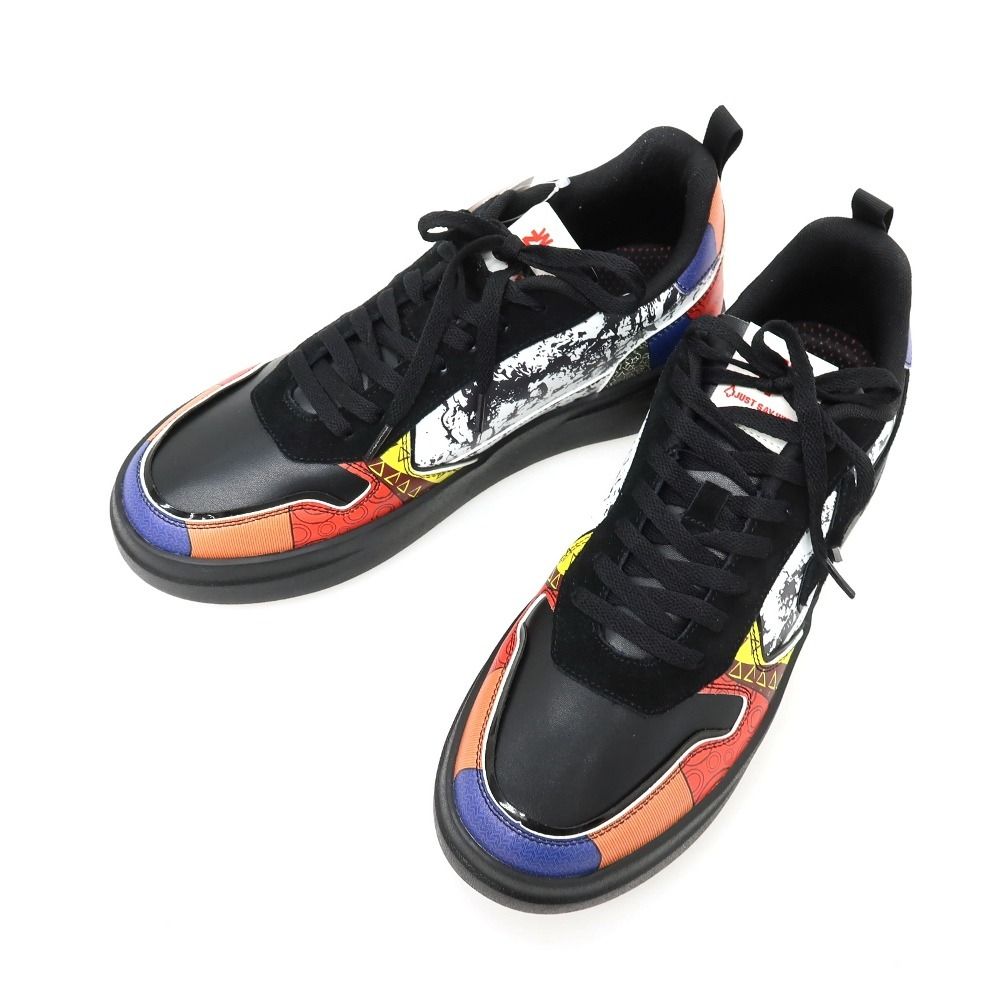 【新品】ウィズ（W6YZ） W6YZ BDM231-1A18 合成皮革 スニーカー マルチカラーxブラック【サイズ44】【メンズ】