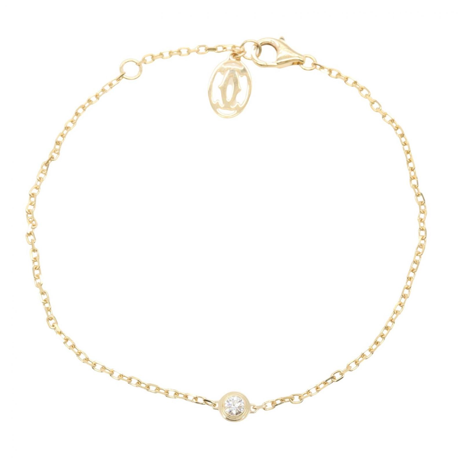 カルティエ CARTIER ブレスレット ダムール ブレスレット SM B6043300 腕回16/18cm K18（イエローゴールド） ダイヤモンド ダムール ブレスレット SM レディース Used A