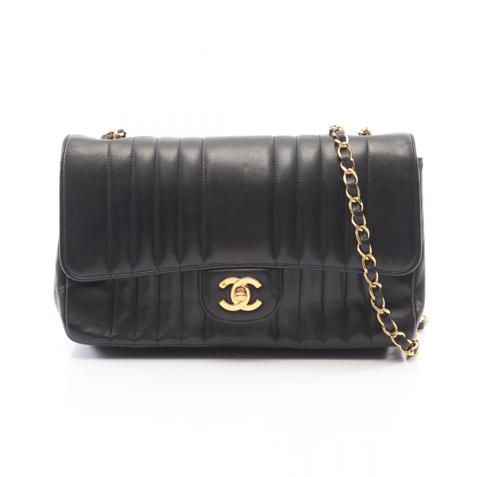 シャネル CHANEL ショルダーバッグ マドモアゼル ブラック ラムスキン（羊革） マドモアゼル チェーンショルダー レディース Used B