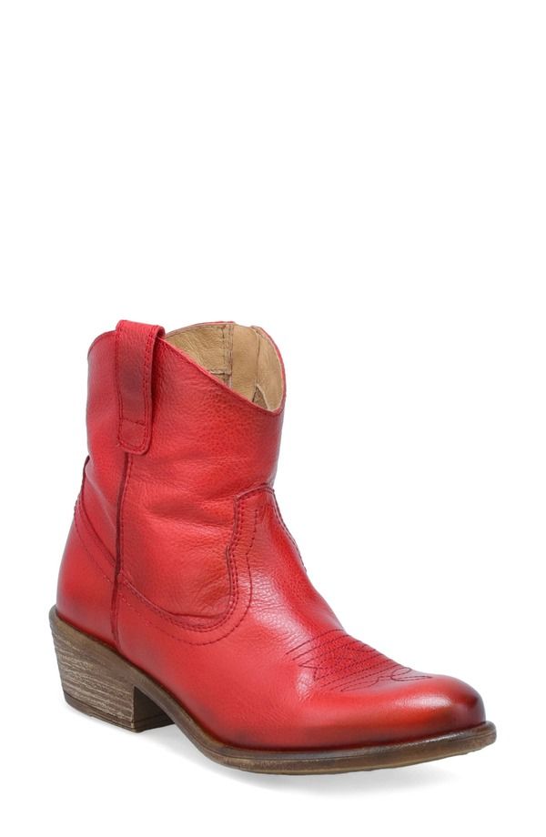 ミズムーズ レディース シューズ ブーツ・レインブーツ Miz Mooz Carlitos Western Bootie Red レッド