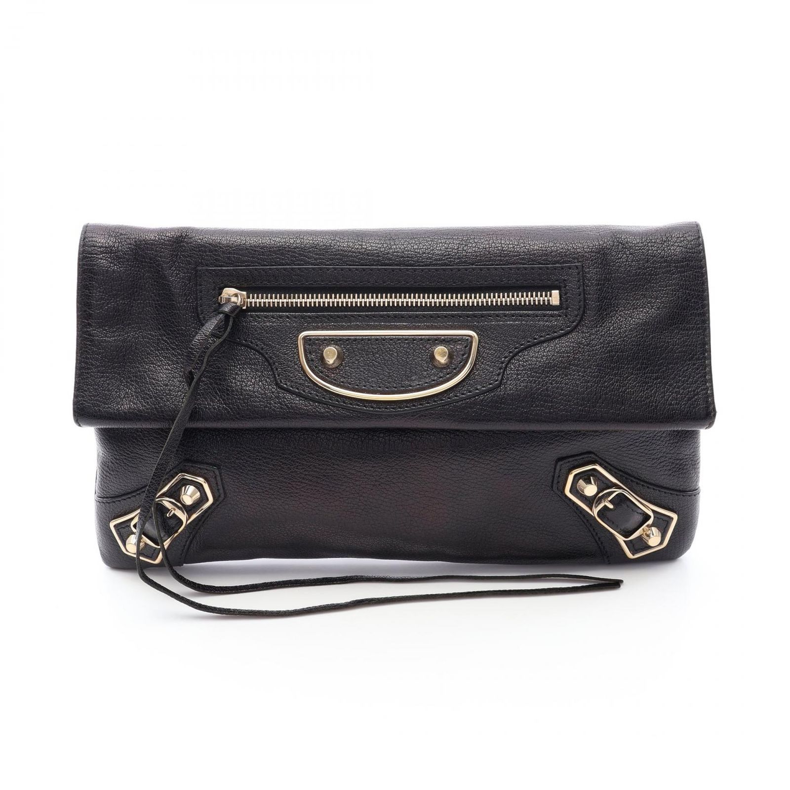 バレンシアガ BALENCIAGA セカンドバッグ クラッチバッグ クラシック エンベロープ 224915 ブラック レザー クラシック メタリック エッジ エンベロープ レディース