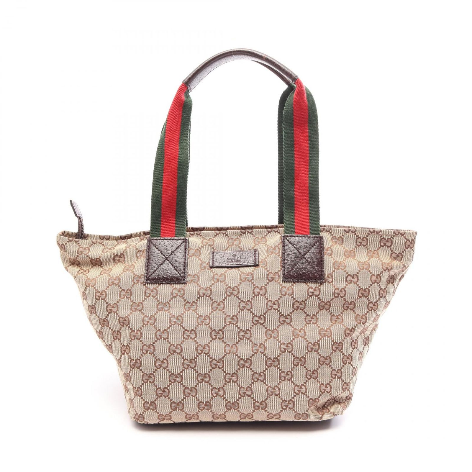 グッチ GUCCI トートバッグ GGキャンパス シェリーライン 131230 ベージュ/ブラウン レザー シェリーライン トートバッグ レディース Used B 50,880円