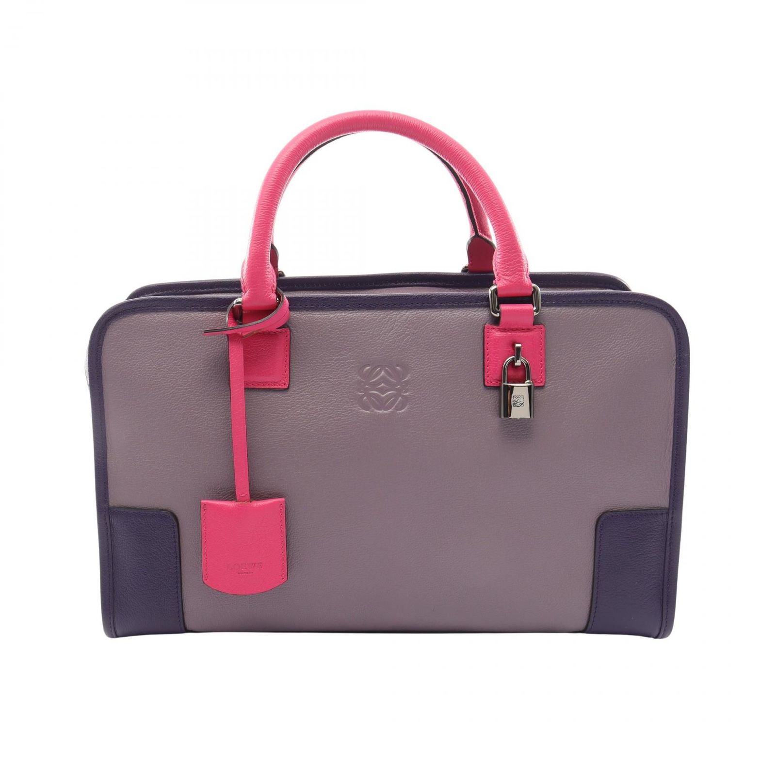 ロエベ LOEWE ハンドバッグ アマソナ36 パープル/ピンク レザー アマソナ 36 レディース Used Bハンドバッグ