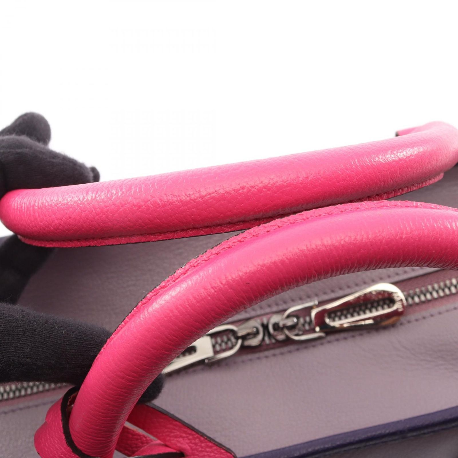 ロエベ LOEWE ハンドバッグ アマソナ36 パープル/ピンク レザー アマソナ 36 レディース Used B