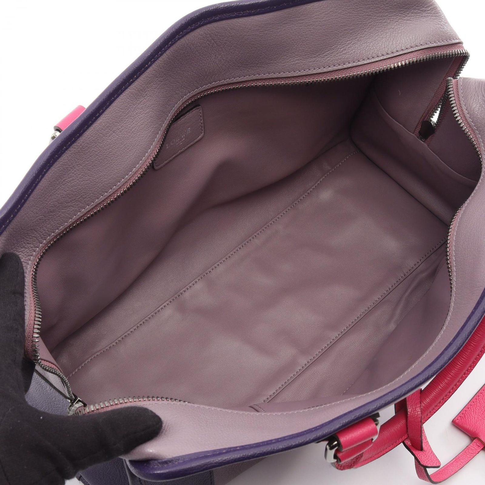 ロエベ LOEWE ハンドバッグ アマソナ36 パープル/ピンク レザー アマソナ 36 レディース Used B