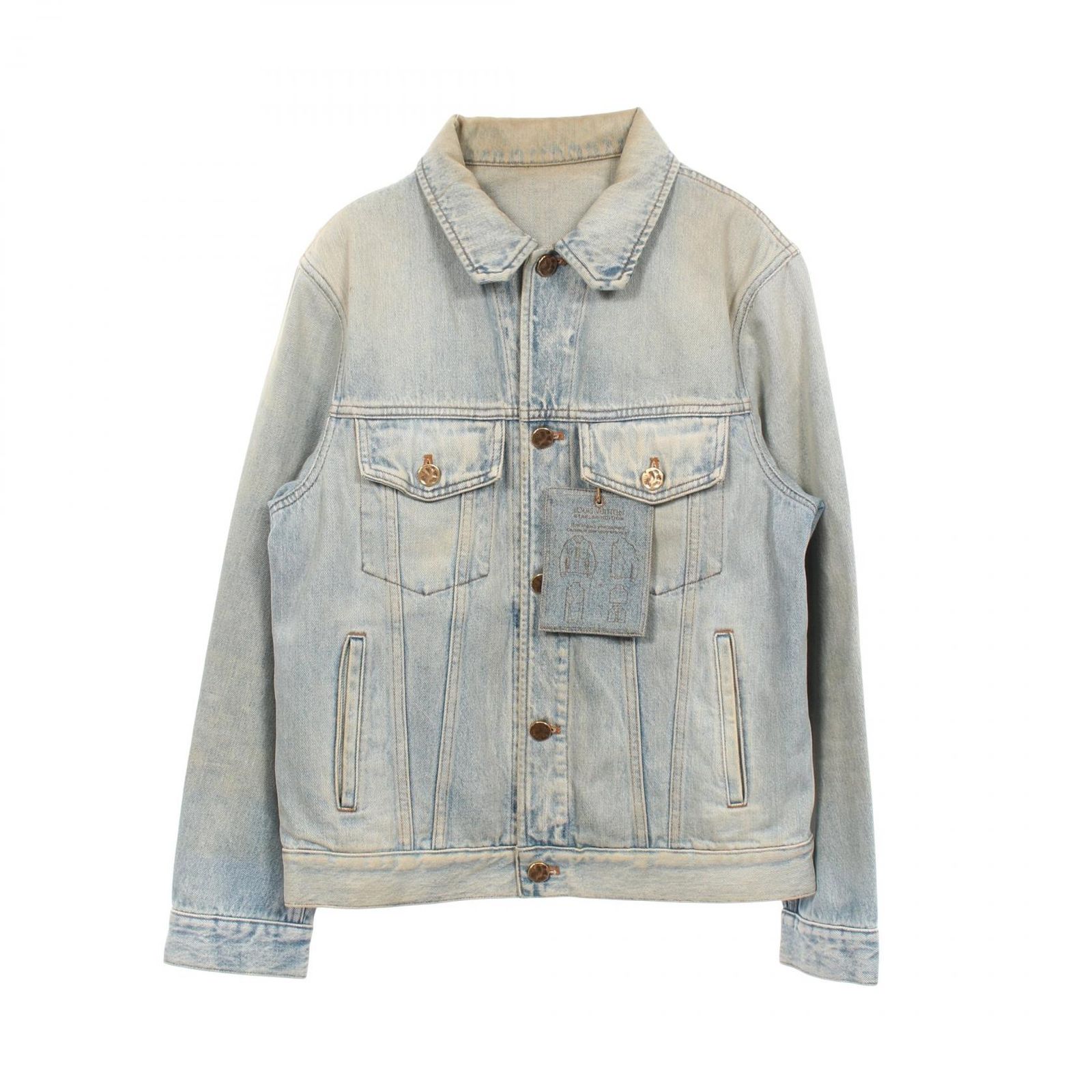 ルイ・ヴィトン LOUIS VUITTON デニムジャケット STAPLES EDITION HHA41WLVP コットン デニムジャケット メンズ Used BGジャン・デニムジャケット