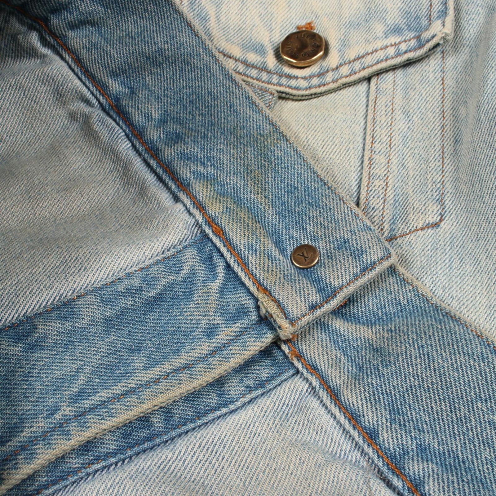 ルイ・ヴィトン LOUIS VUITTON デニムジャケット STAPLES EDITION HHA41WLVP コットン デニムジャケット メンズ Used B