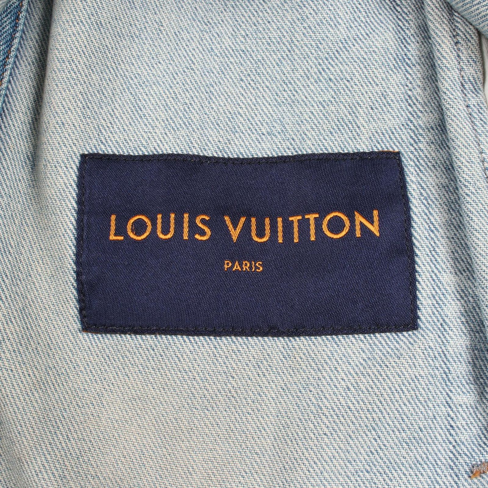 ルイ・ヴィトン LOUIS VUITTON デニムジャケット STAPLES EDITION HHA41WLVP コットン デニムジャケット メンズ Used B