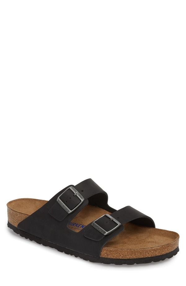 ビルケンシュトック メンズ シューズ サンダル Birkenstock Arizona Soft Slide Sandal Black ブラック