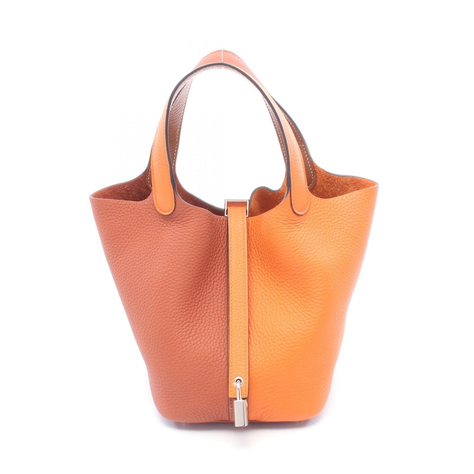 エルメス HERMES ハンドバッグ ピコタンロックPM カザック 082321CK オレンジ/キュイーブル/ゴールド レザー ピコタンロックPM カザック オレンジ/キュイーブル/ゴールド 279,360円