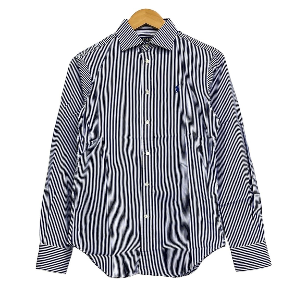 POLObyRalphLauren(ポロラルフローレン) 長袖シャツブラウス サイズ4 S レディース美品 - 白×ブルー ストライプ