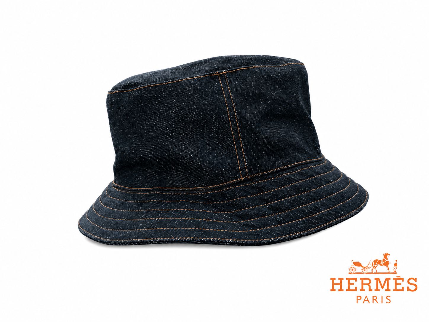HERMES エルメス デニムバケットハット Bob Fred LOVE MUSIC