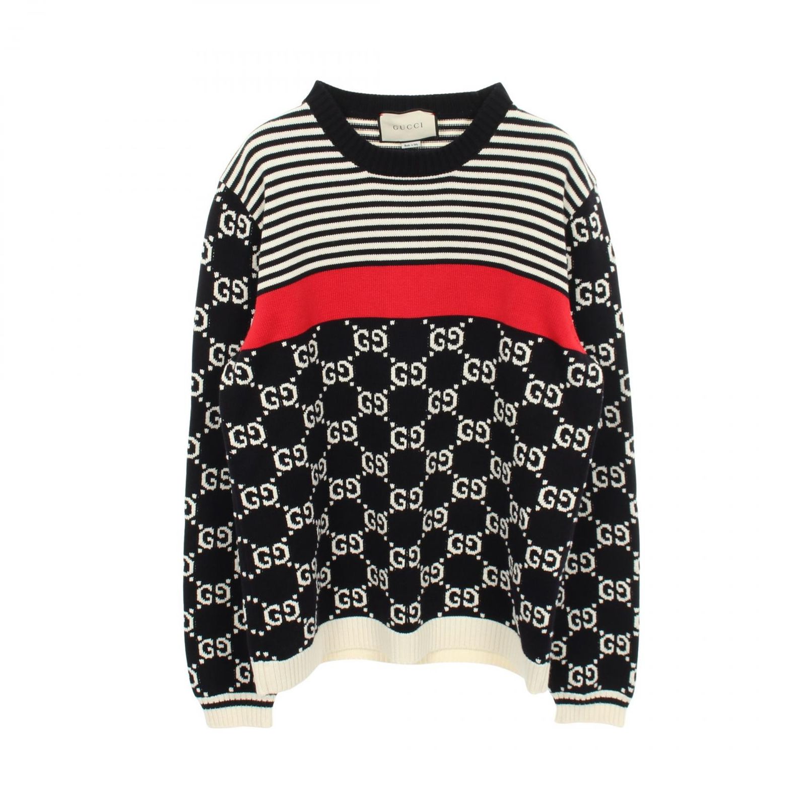GUCCI グッチ GGジャガード ボーダー ニット