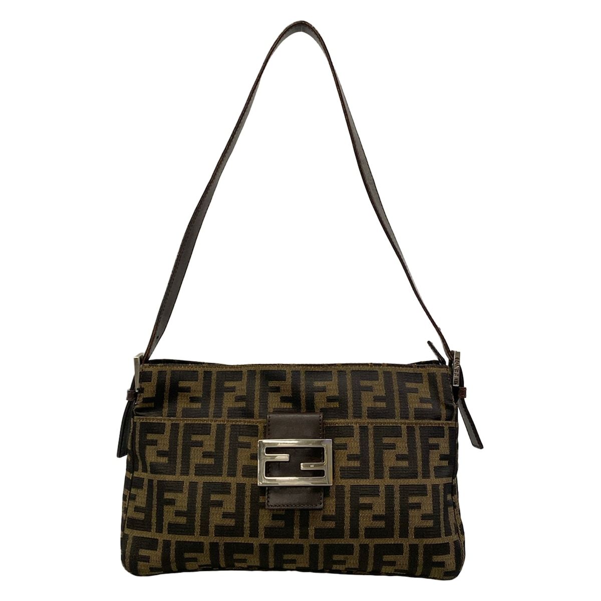 FENDI(フェンディ) ショルダーバッグ ズッカ柄 26566 ダークブラウン×ブラウン レザー