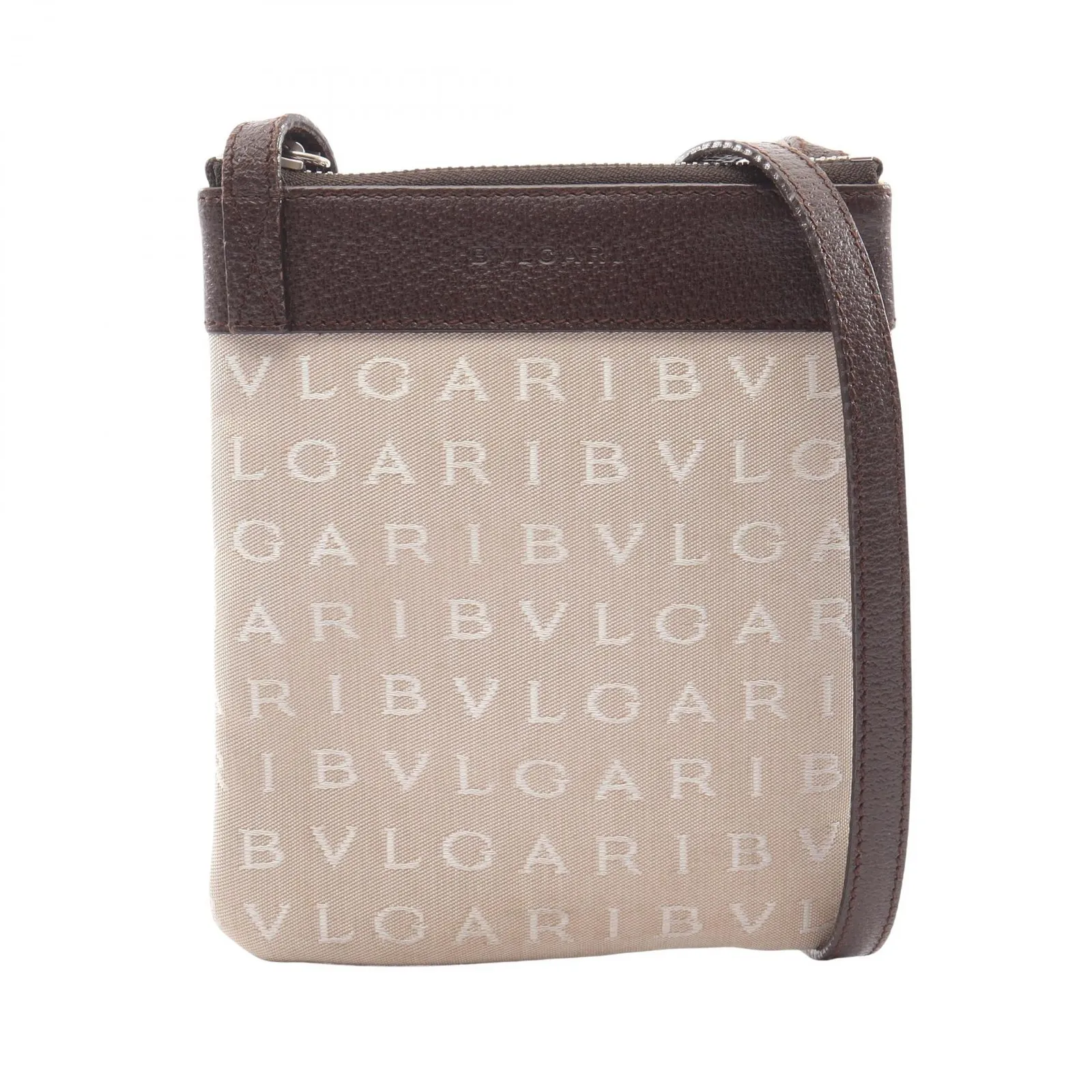 ブルガリ BVLGARI ロゴ 総柄 ショルダーバッグ 美品 保存箱 説明書付 BVLGARI ブルガリ ロゴマニア ショルダーバッグ(傷や汚れあり) 中古